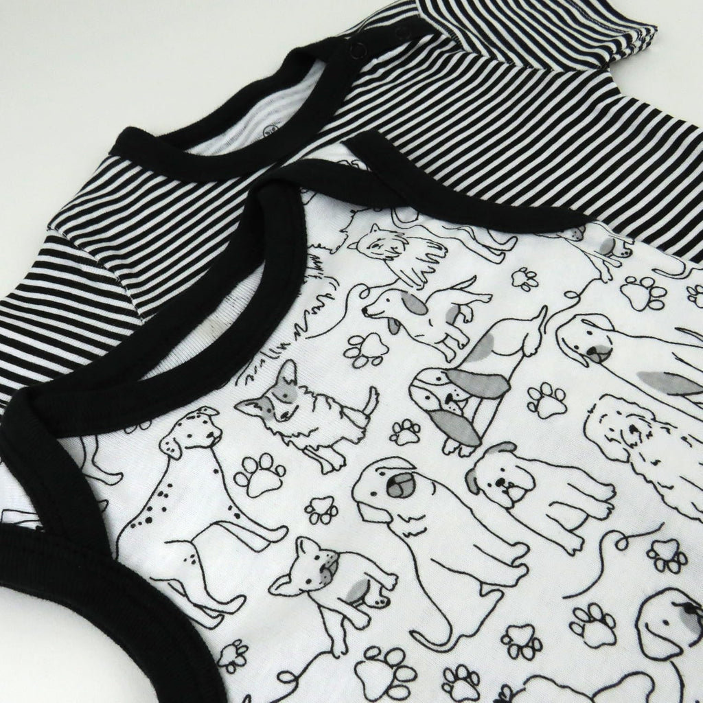 HonestBaby Short Sleeve and Tank Romper 100% Organic Cotton for Infant Baby and Toddler Boys