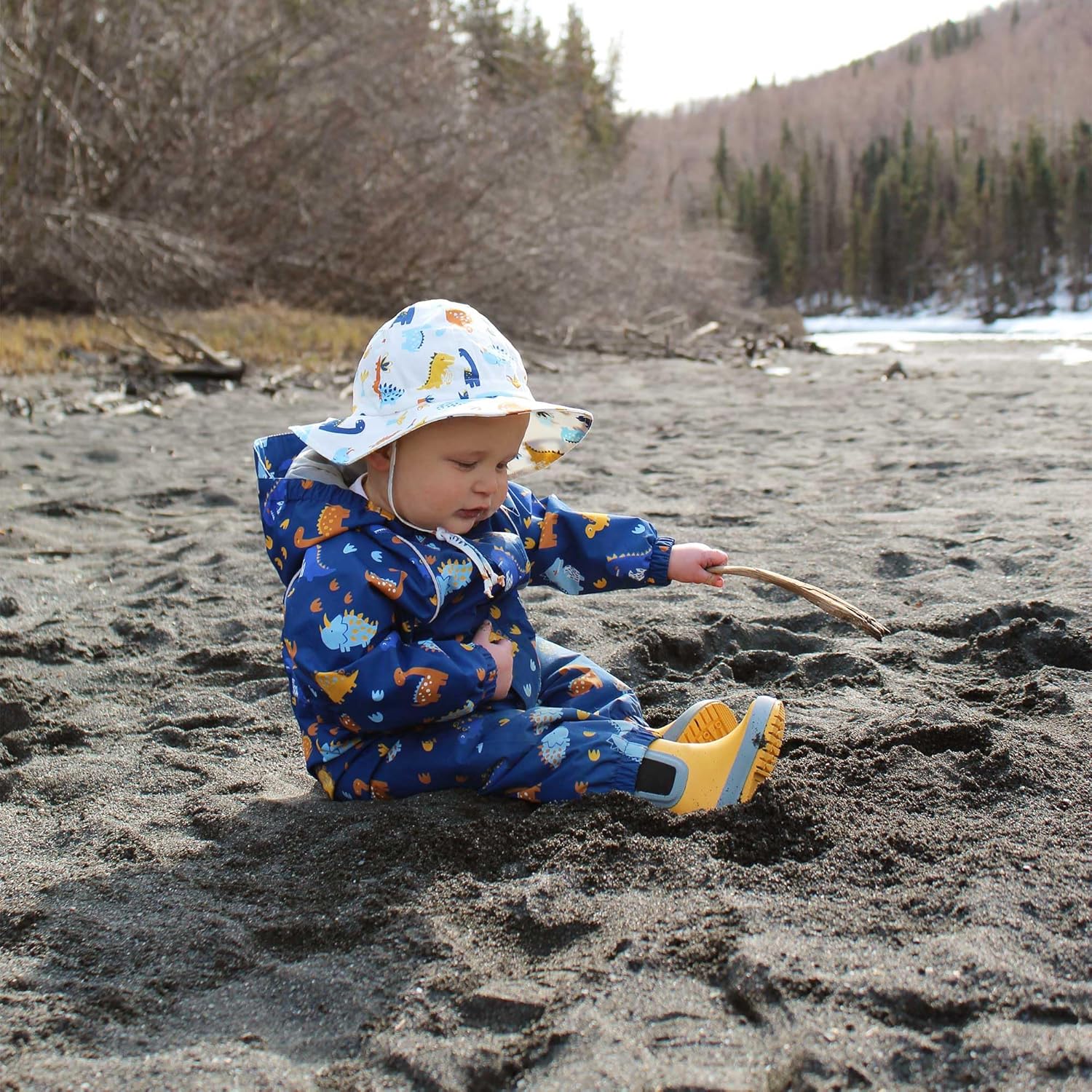 JAN & JUL Adjustable Cotton Floppy Sun Hat with 50+ UPF Protection for Boys