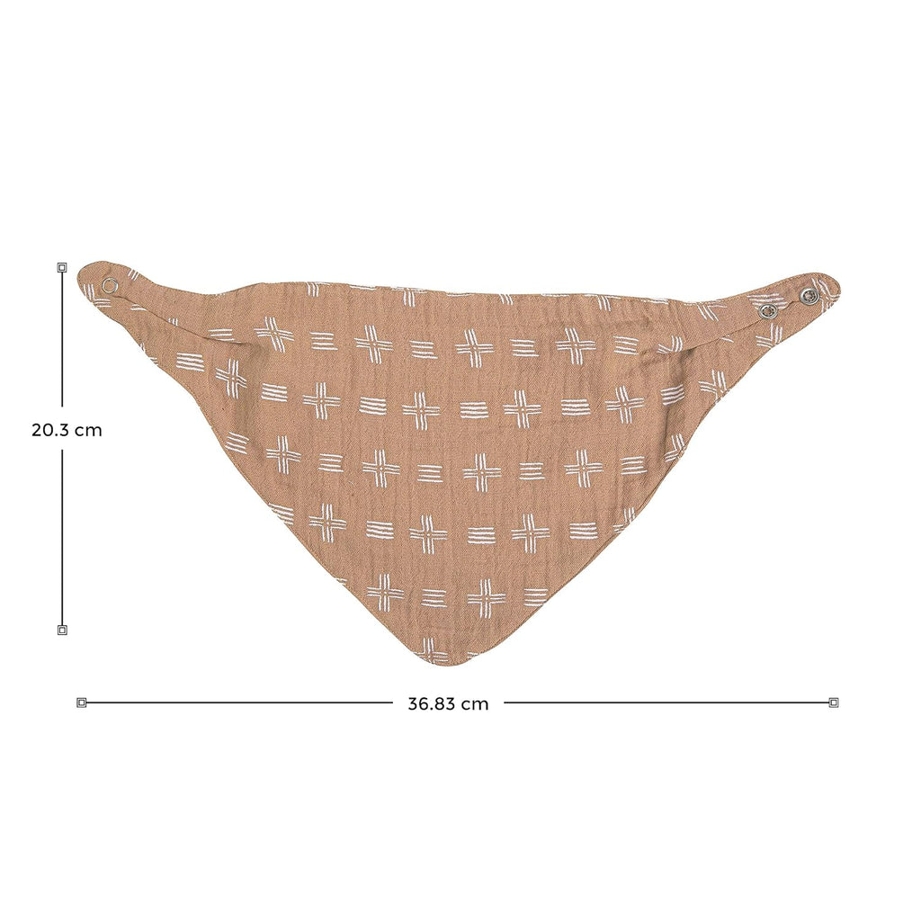 Crane Baby Soft Muslin Bandana Bibs for Boys & Girls, Safari Animal Baby Bibs, Adjustable Absorbent Burp Bandana Set, Pack of 3