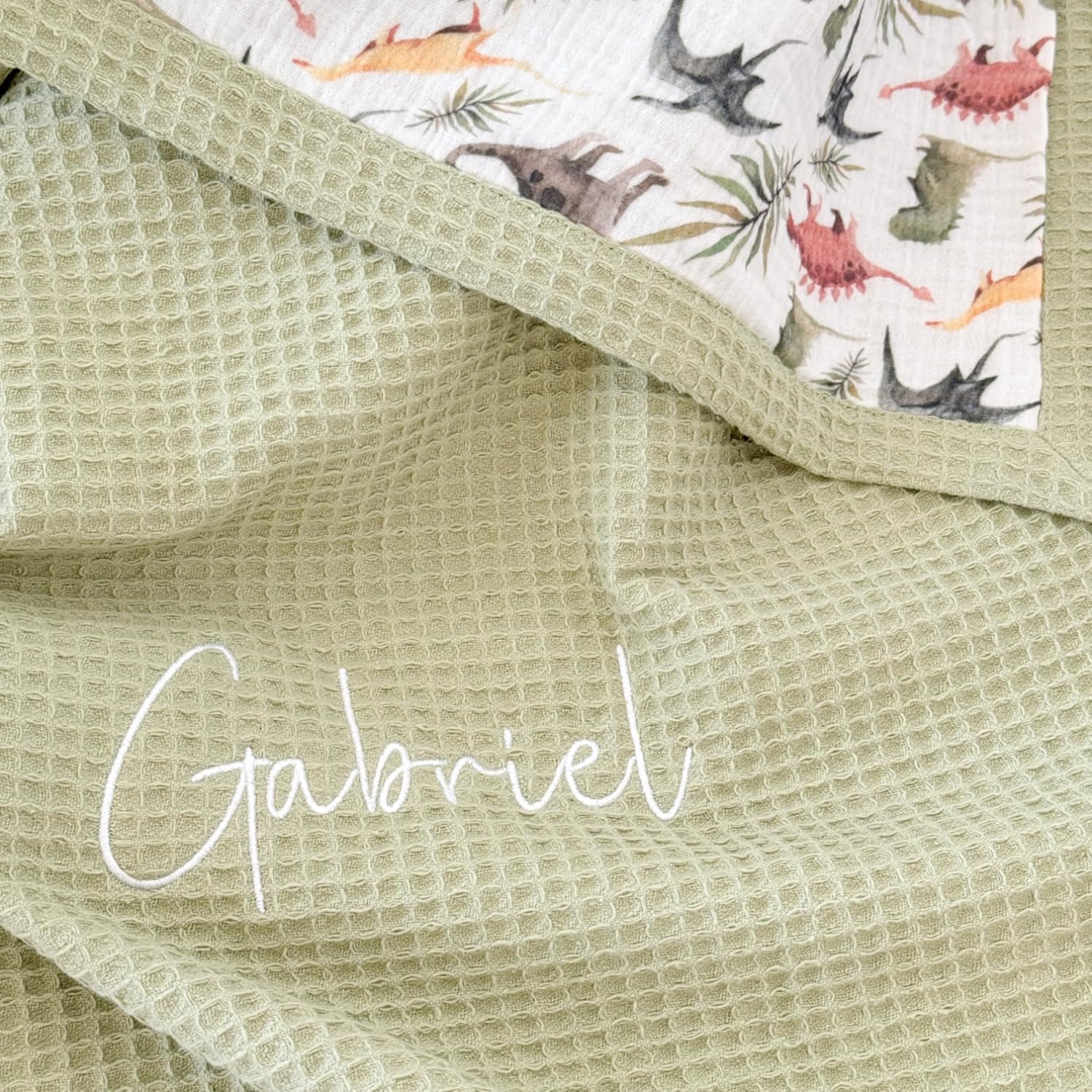 Personalized Baby Blanket with Name – Handmade 100% Organic Cotton Newborn Gift | Custom Knit Blanket for Boys, Girls, Kids & Baby Showers