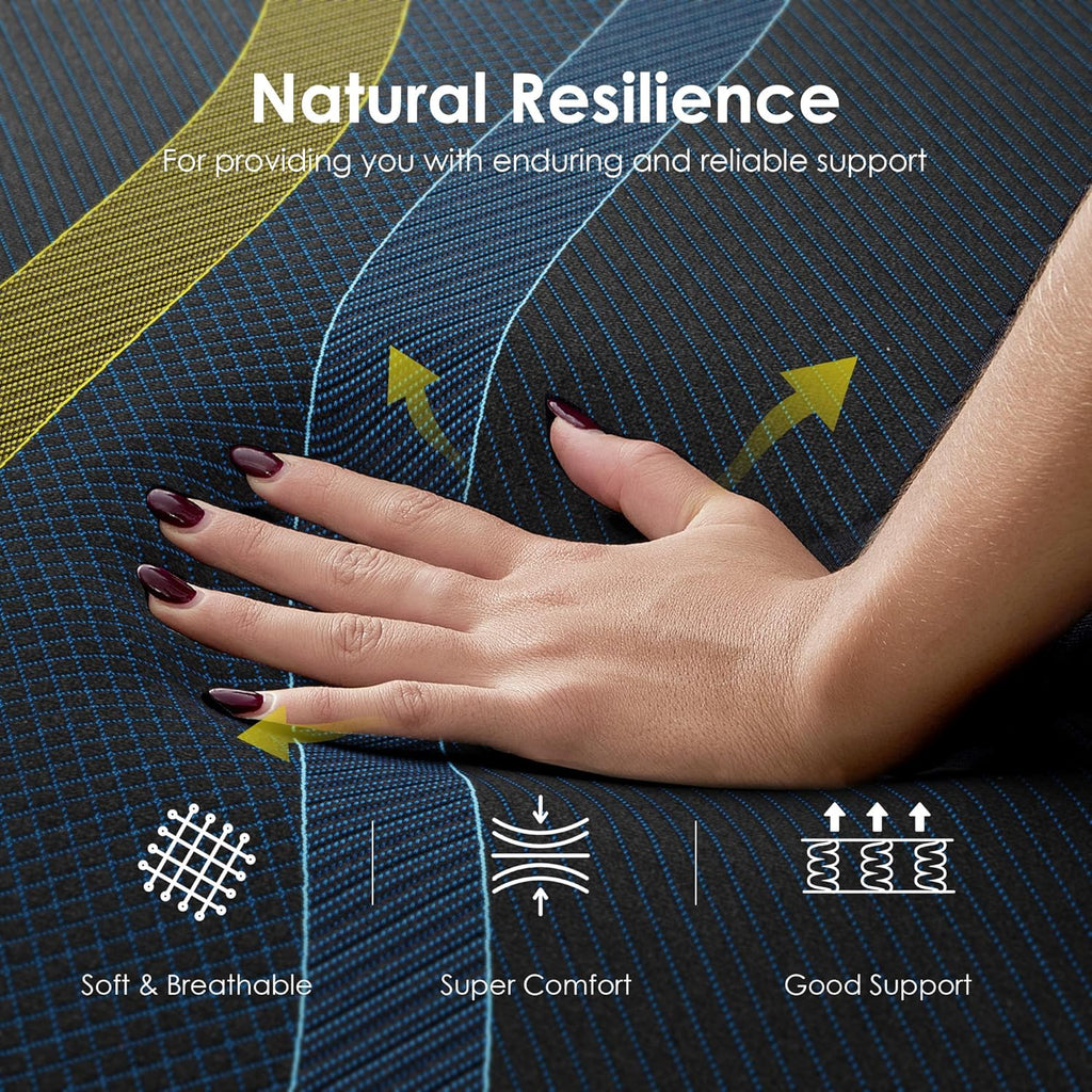 12 inch Twin Mattress Multi-Layer Memory Foam Mattress - Medium Firmness with Bamboo Charcoal & Green Tea Infusion