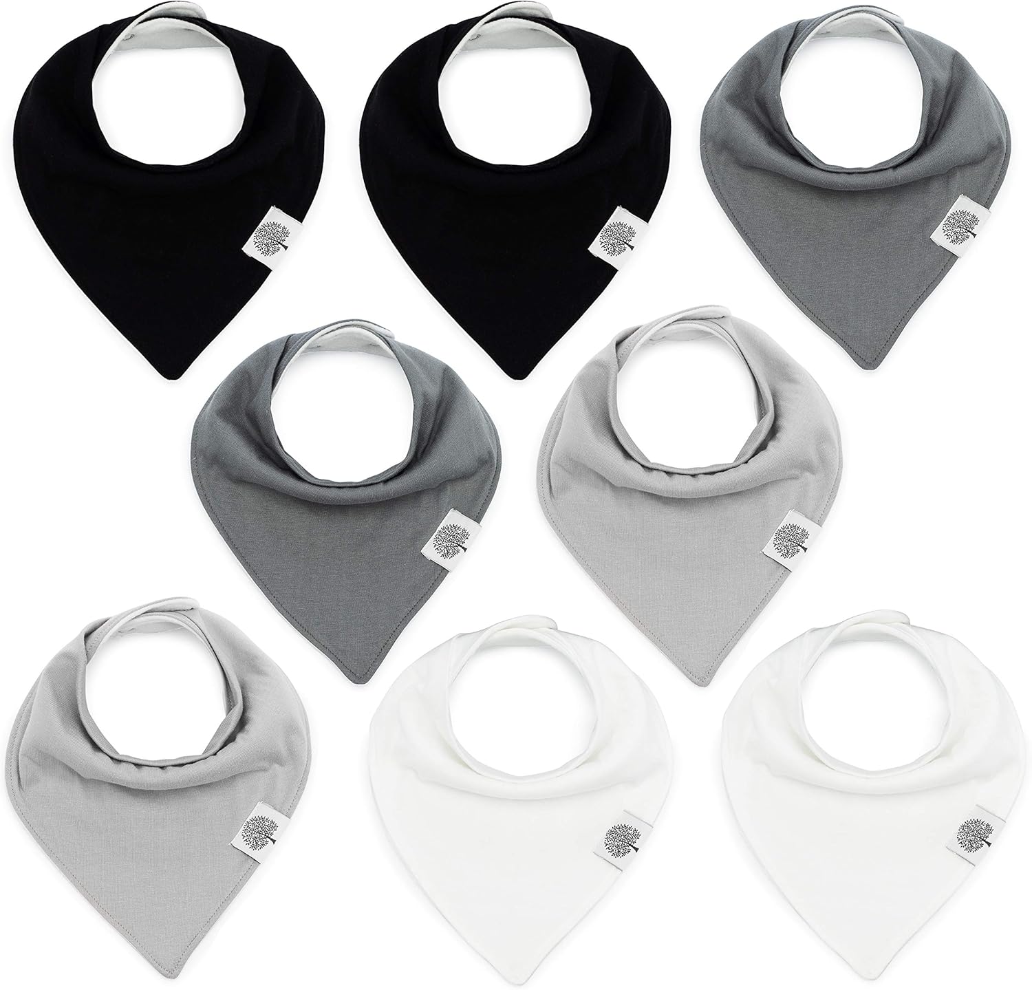 Parker Baby Bandana Drool Bibs 8 Pack Baby Bibs for Boys, Girls, Unisex - Soft & Stylish Teething Bibs for Babies