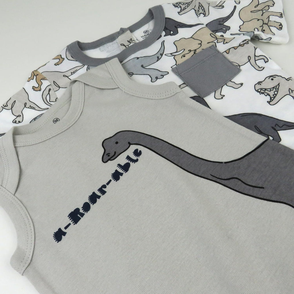 HonestBaby Short Sleeve and Tank Romper 100% Organic Cotton for Infant Baby and Toddler Boys