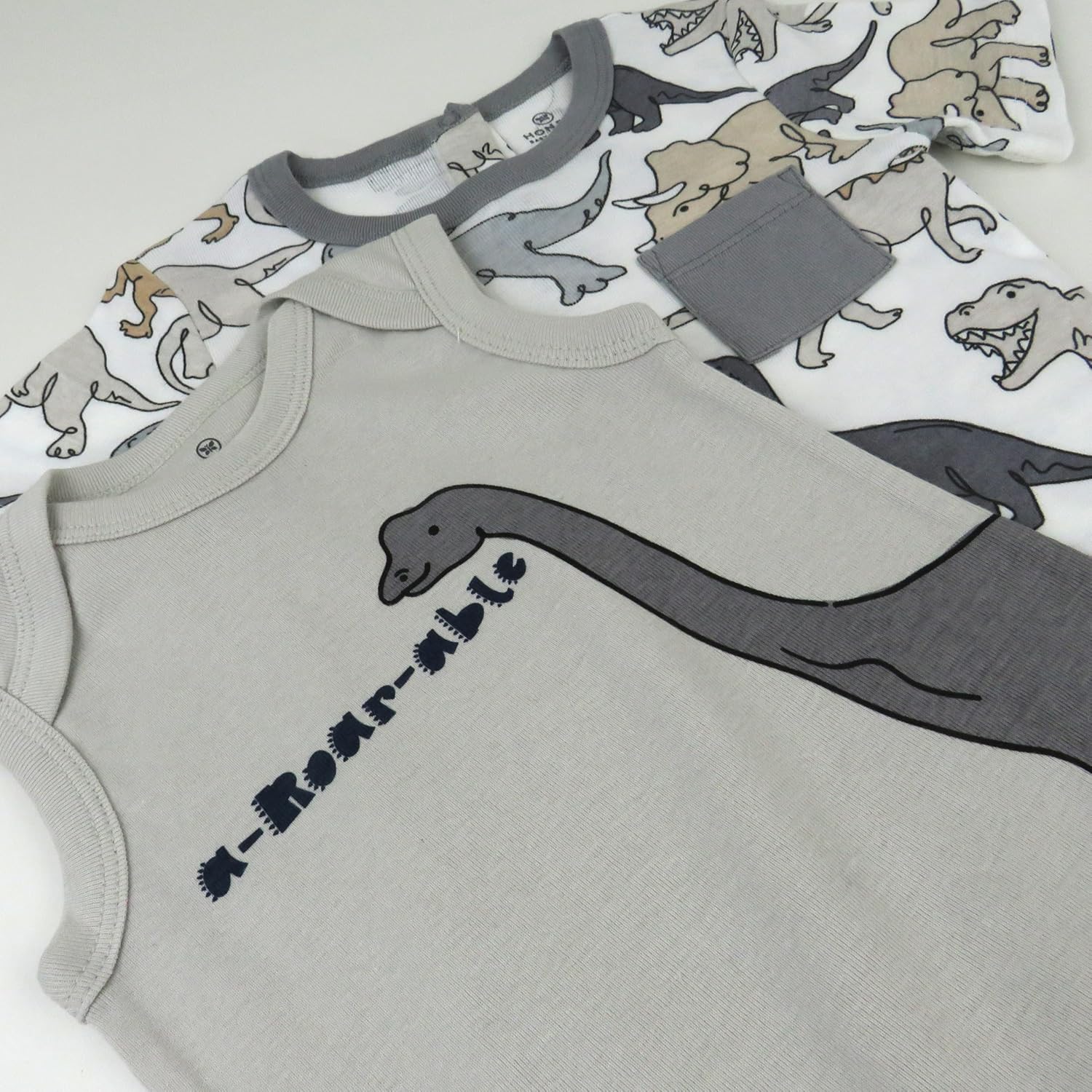 HonestBaby Short Sleeve and Tank Romper 100% Organic Cotton for Infant Baby and Toddler Boys