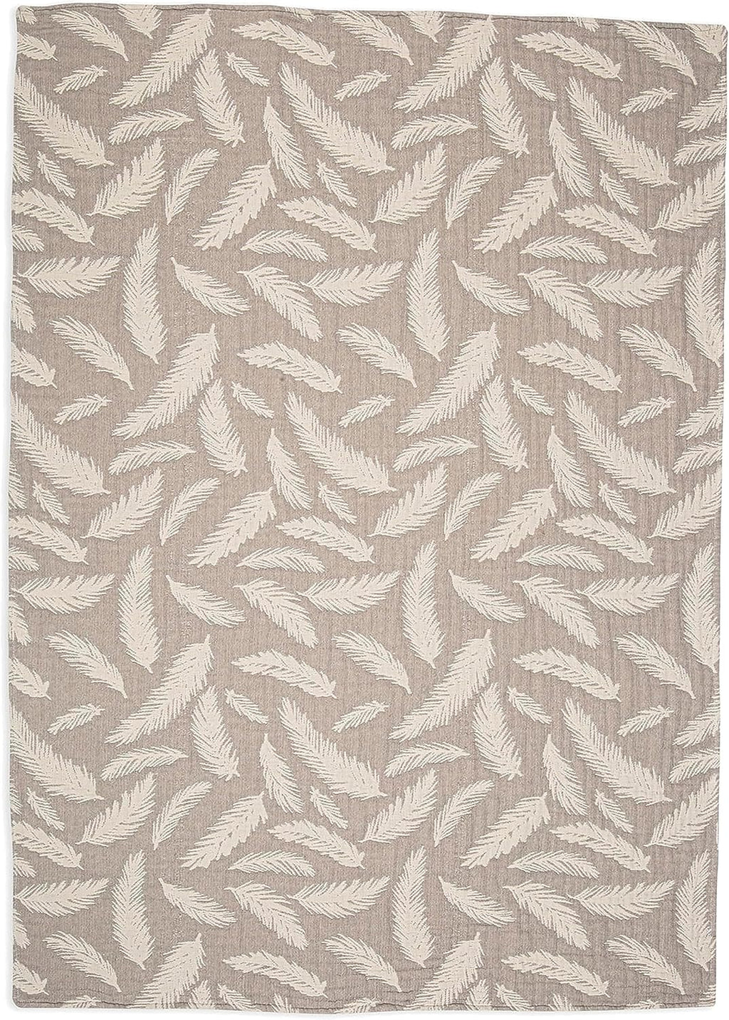 Crane Baby Blanket, Soft Cotton Jacquard Nursery and Stroller Blanket for Boys and Girls, Grey Feather, 30” x 40”