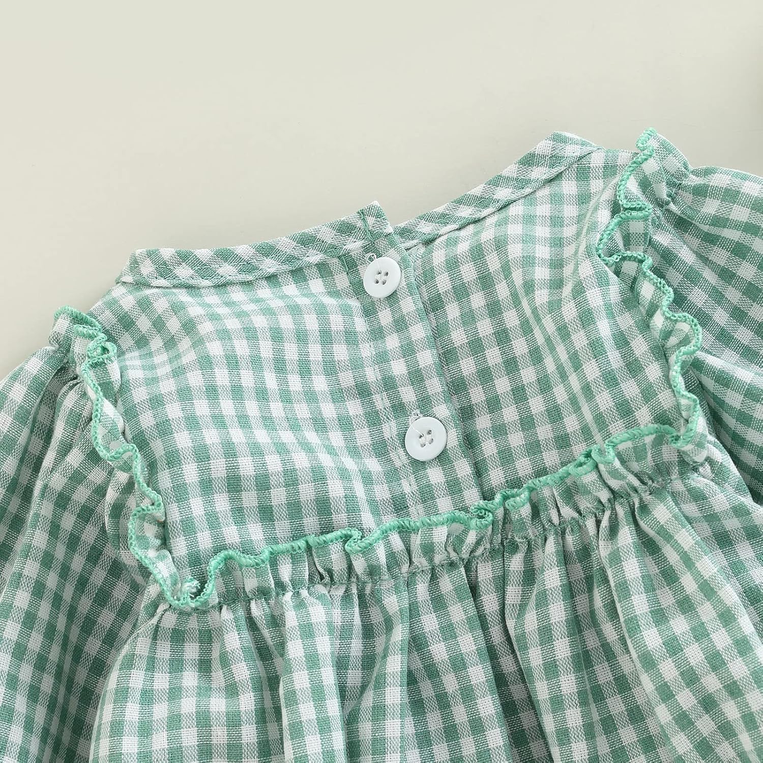 Douhoow Infant Baby Girl Plaid Romper Baby Sweatshirt Romper Ruffle Festival Clothes Fall Winter Outfits with Headband