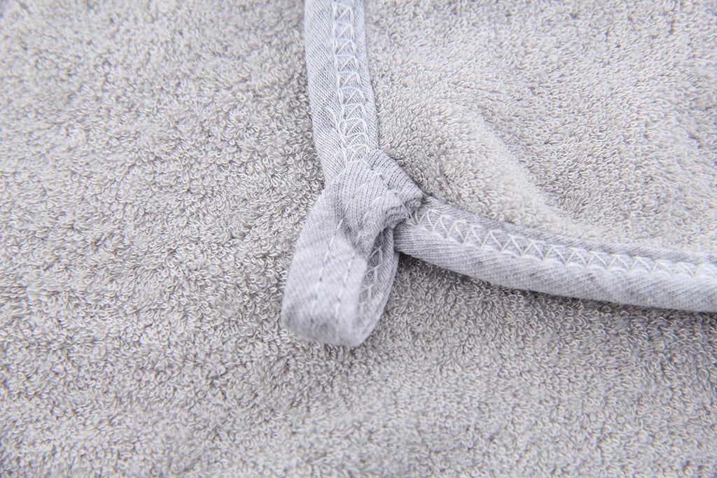 HIPHOP PANDA Baby Washcloths, Rayon Made from Bamboo - 2 Layer Ultra Soft Absorbent Newborn Bath Face Towel - Reusable Baby Wipes for Delicate Skin - Grey, 6 Pack