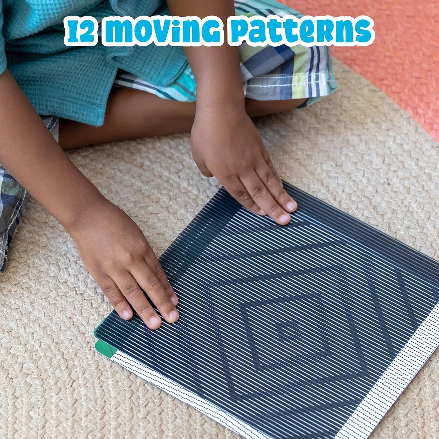 SPARK & WOW Sensory Cards | Discover | 12 Dynamic Patterns | 2 Sliders | Calming Corner Items for Kids | Screen-Free Visual Sensory Toys