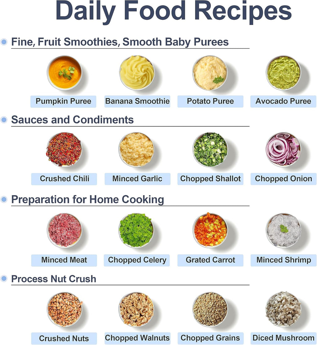 Baby Food Maker, 10-in-1 Baby Food Processor Set with 2 Glass Bowls (600ml+300ml), Baby Food Blender for Baby Puree, Fruit, Meat, Vegatable, Baby Food Storage Containers, Baby Essentials