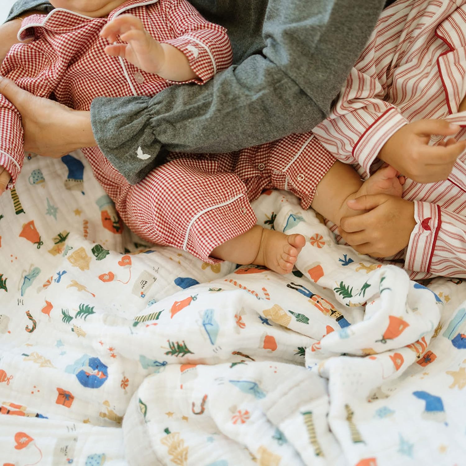 Little Unicorn Premium Quilted Throw | Super Soft, Multi-Layered Muslin XL Blanket| Great for Kids & Families (Christmas Time)