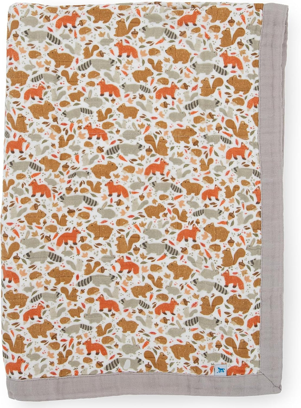 Little Unicorn Newborn Receiving Quilt | Ultra- Soft, Multi-Layered Muslin Fabric | Gift for Newborns & on-The-go (Fall Friends)