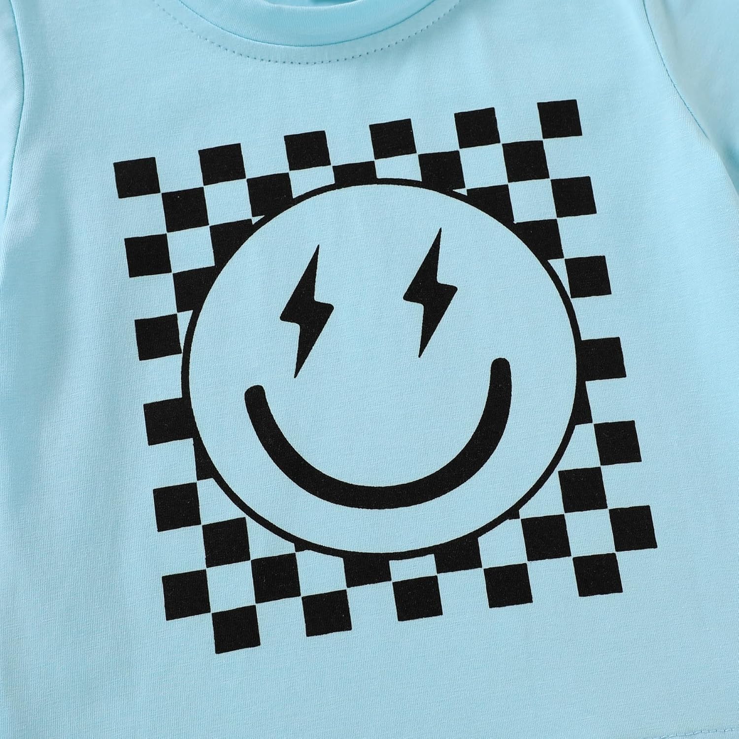 Happy Town Toddler Clothes Baby Boy Girl Smiley Face Shirt Short Sleeve T-Shirt Tee Summer Tops Outfits