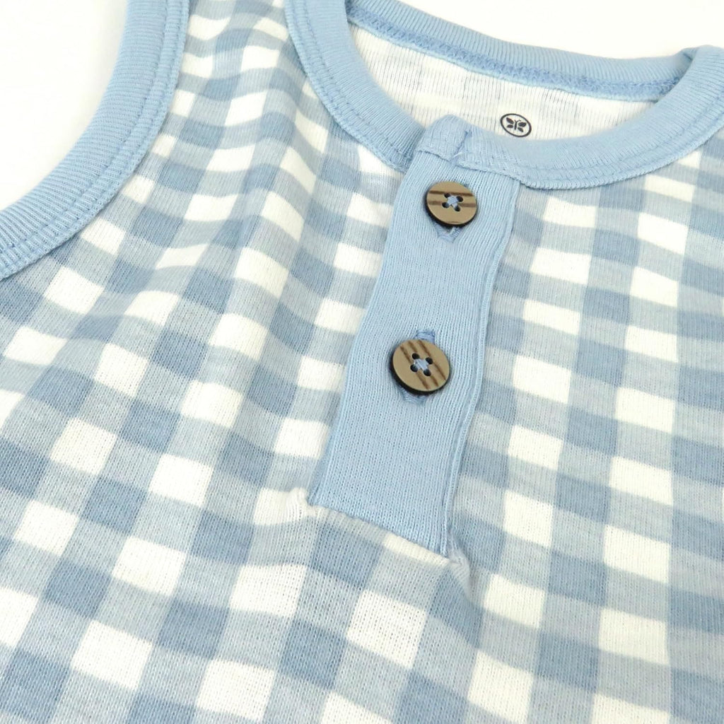 HonestBaby Short Sleeve and Tank Romper 100% Organic Cotton for Infant Baby and Toddler Boys