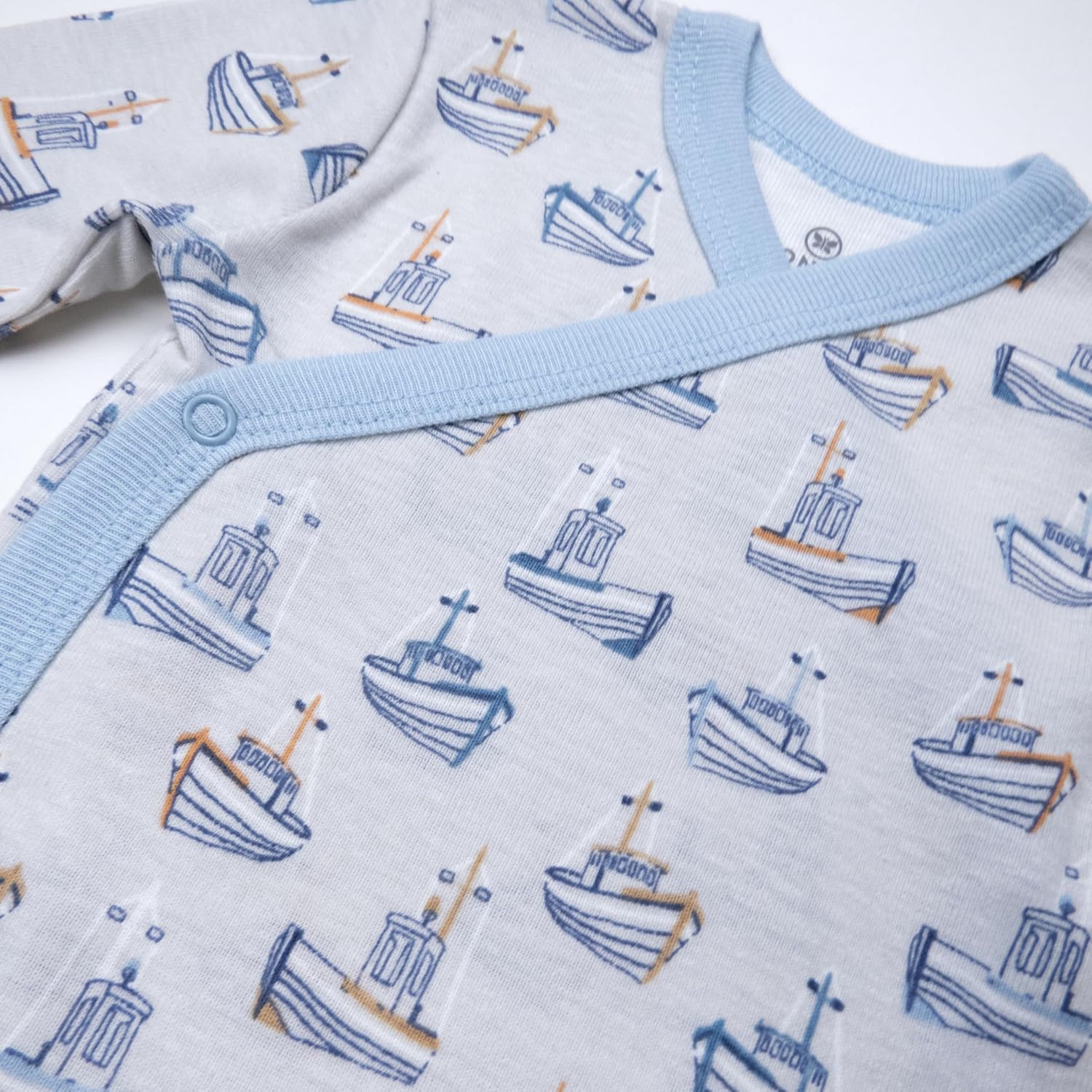 HonestBaby unisex-baby 3-pack Long Sleeve Side-snap Kimono Bodysuits Organic Cotton for Infant Baby Boys, Girls, Unisex