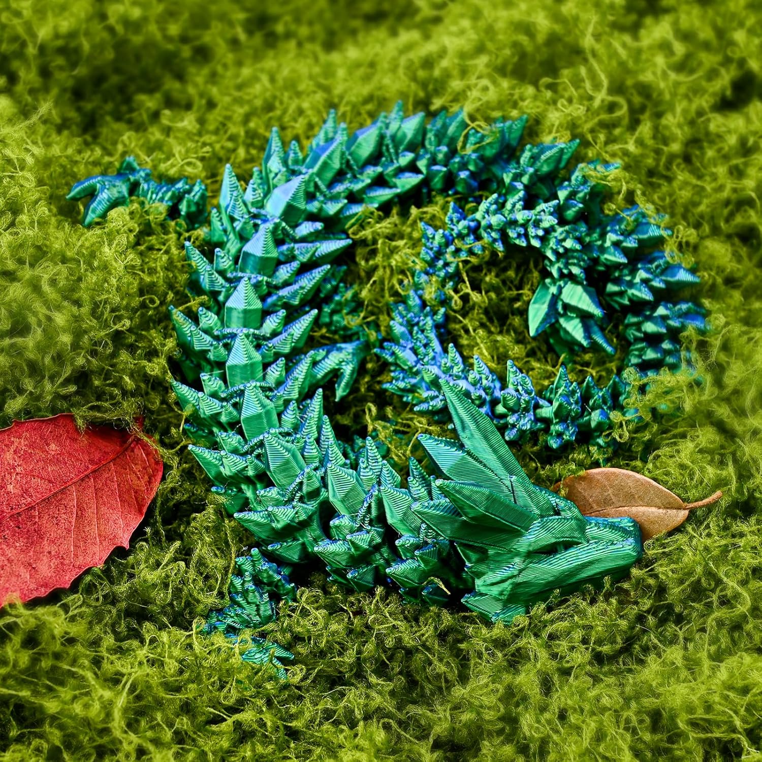 12inch Dragon Egg, Year of The Dragon, 3D Printed Dragon, Executive Desk Toys, Articulated Dragon, Fidget Toys Gifts for Adults Graduates Students Teachers (Green)