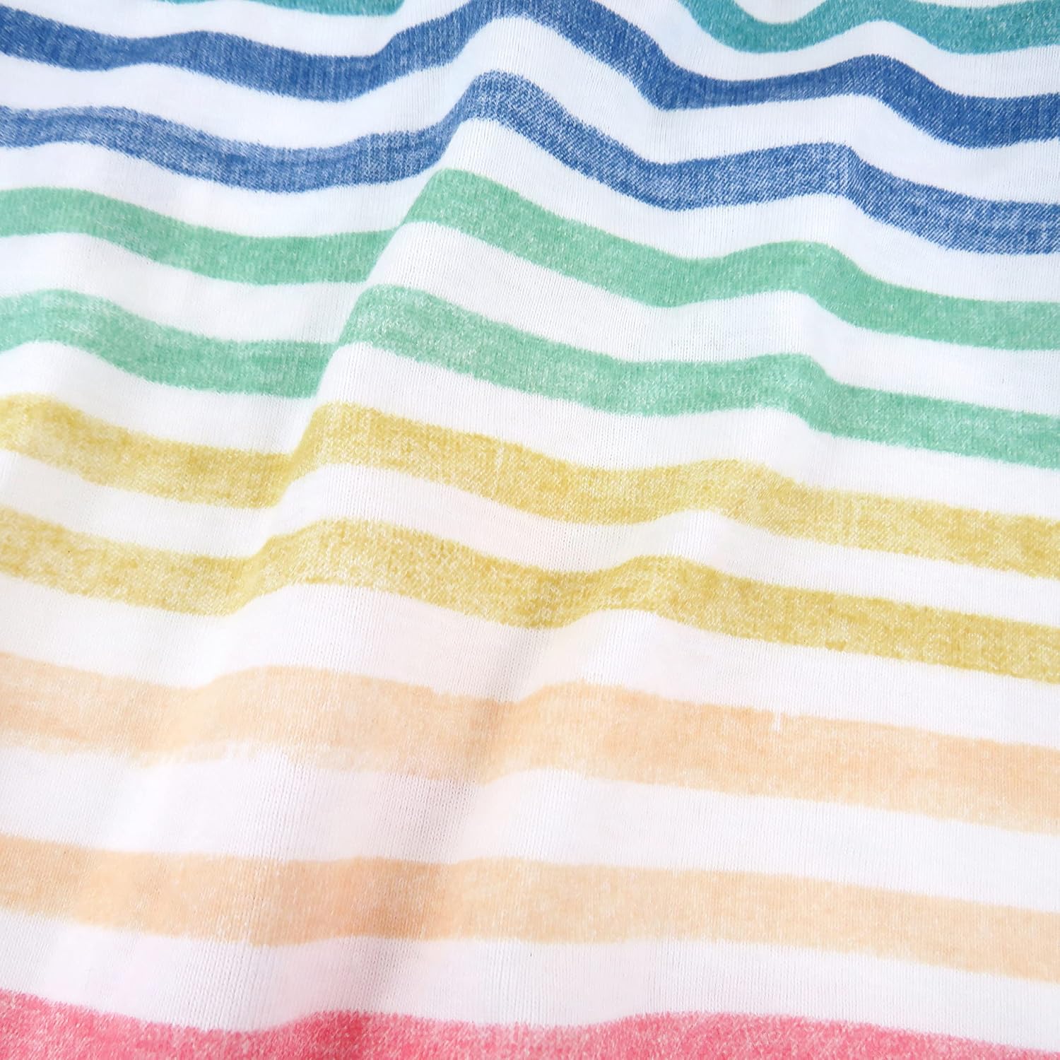 HonestBaby Girls Organic Cotton Changing Pad Cover, Rainbow Stripe, One Size