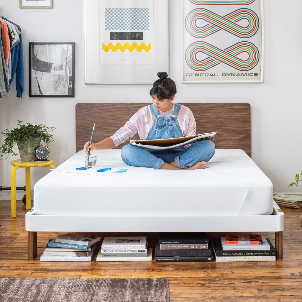 Tuft & Needle King Mattress Protector - Waterproof, Liquid-Proof, Sleeps Quiet, Fitted Sheet Style, Soft and Comfortable White