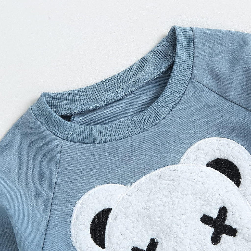 WZTYYDS Toddler Boy Clothes 2T 3T 4T 5T Fall Outfits Baby Pullover & Pants Sets Kids Winter 2Pcs Sweatsuit