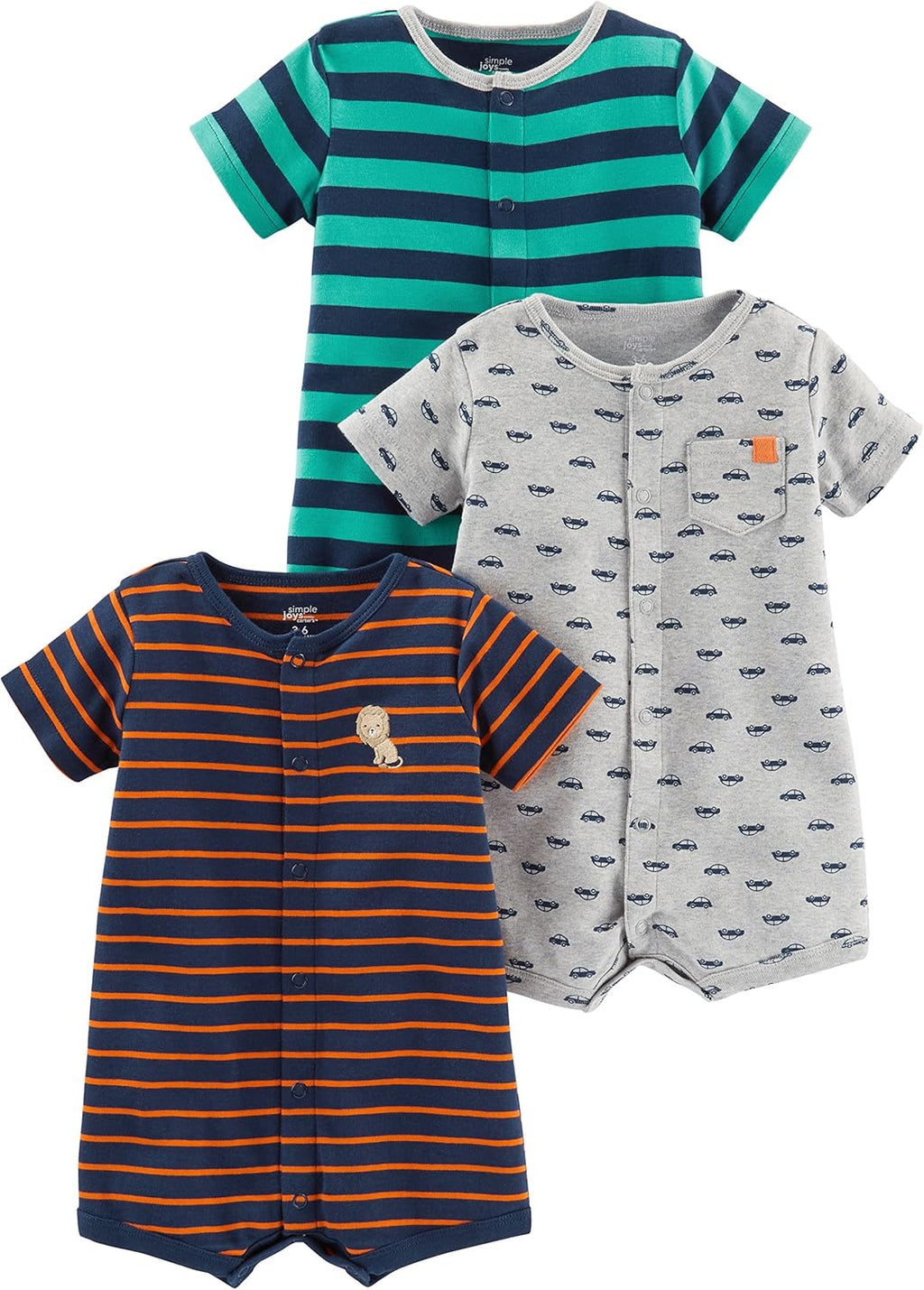 Simple Joys by Carter's Baby 3-Pack Snap-up Rompers