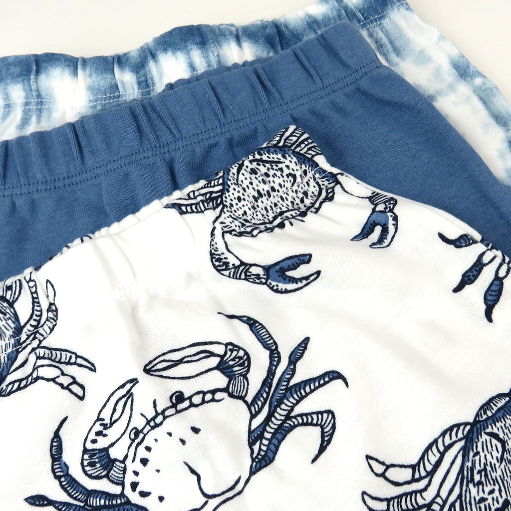 HonestBaby 3-pack Footed Pants Roomy Fit Pull on Bottoms 100% Organic Cotton for Infant Baby Boys, Girls, Unisex