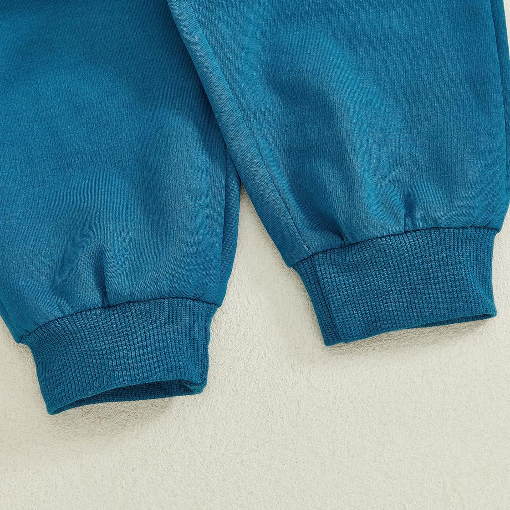 Kupretty Toddler Baby Boy Fall Winter Clothes Color Block Long Sleeve Sweatshirt Pullover Tops + Joggers Pants Outfit Set