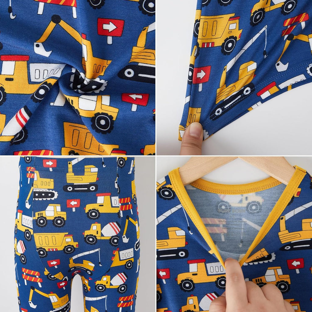 pureborn Baby Toddler Kids Viscose from Bamboo Pajamas Set Pjs 2pcs 18M-8Y