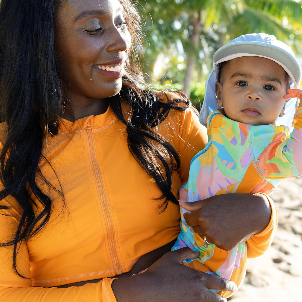 SwimZip Sun Hat with Neck Flap | UPF 50+ Protection for Baby, Toddler, and Kids