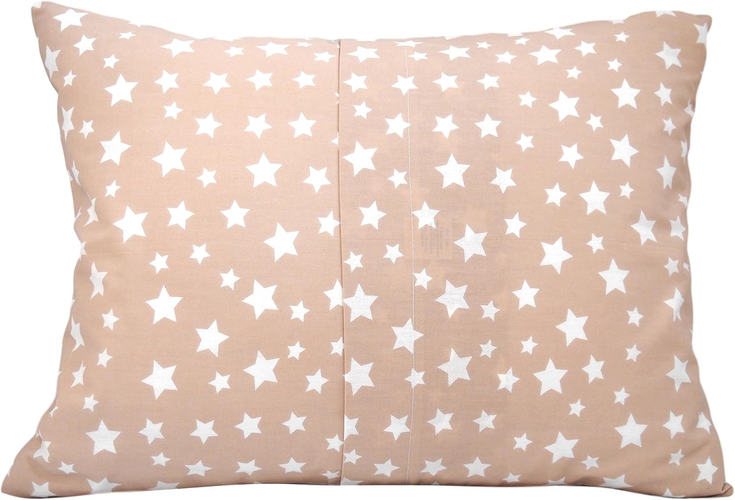 Toddler Pillow Cases 13 x 18 - Star Pillow Case Cover Travel Size, Cotton Toddler Pillowcase Star, Baby Cover Pillow Case, Star Pillowcase (Beige)