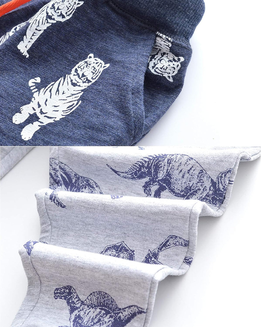 HUAER& Baby Boy's Jogger Pants Dinosaur Car Drawstring Elastic Sweatpants