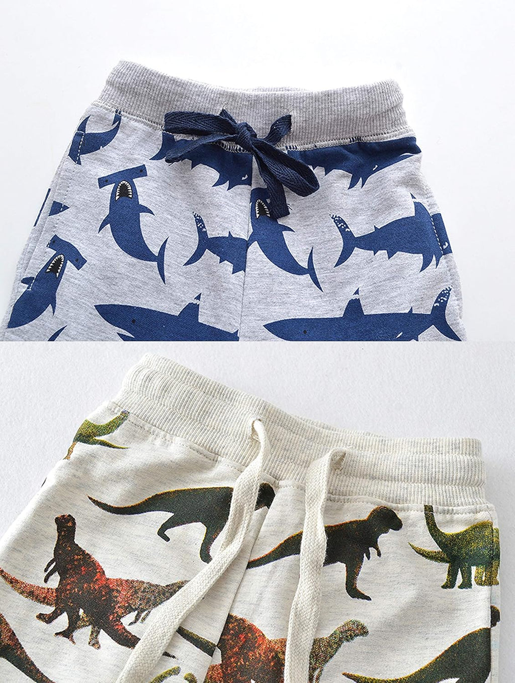 HUAER& Baby Boy's Jogger Pants Dinosaur Car Drawstring Elastic Sweatpants