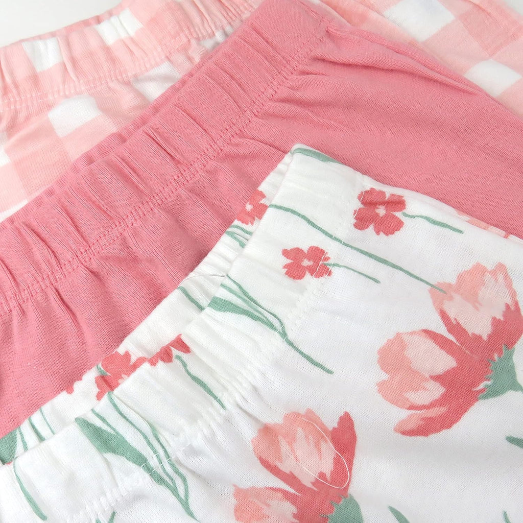 HonestBaby 3-pack Footed Pants Roomy Fit Pull on Bottoms 100% Organic Cotton for Infant Baby Boys, Girls, Unisex