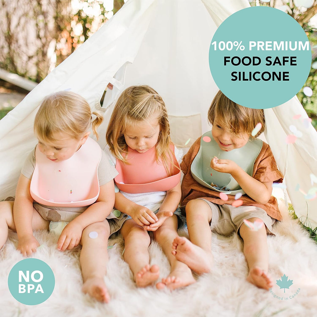 Loulou Lollipop Soft, Waterproof Silicone Feeding Bib