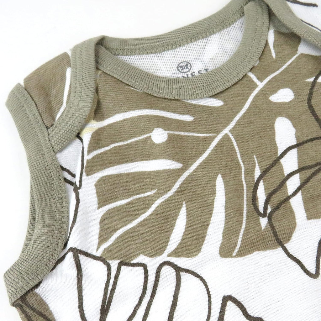 Sleeveless Bodysuits One-piece 100% Organic Cotton for Baby Boys, Girls, Unisex