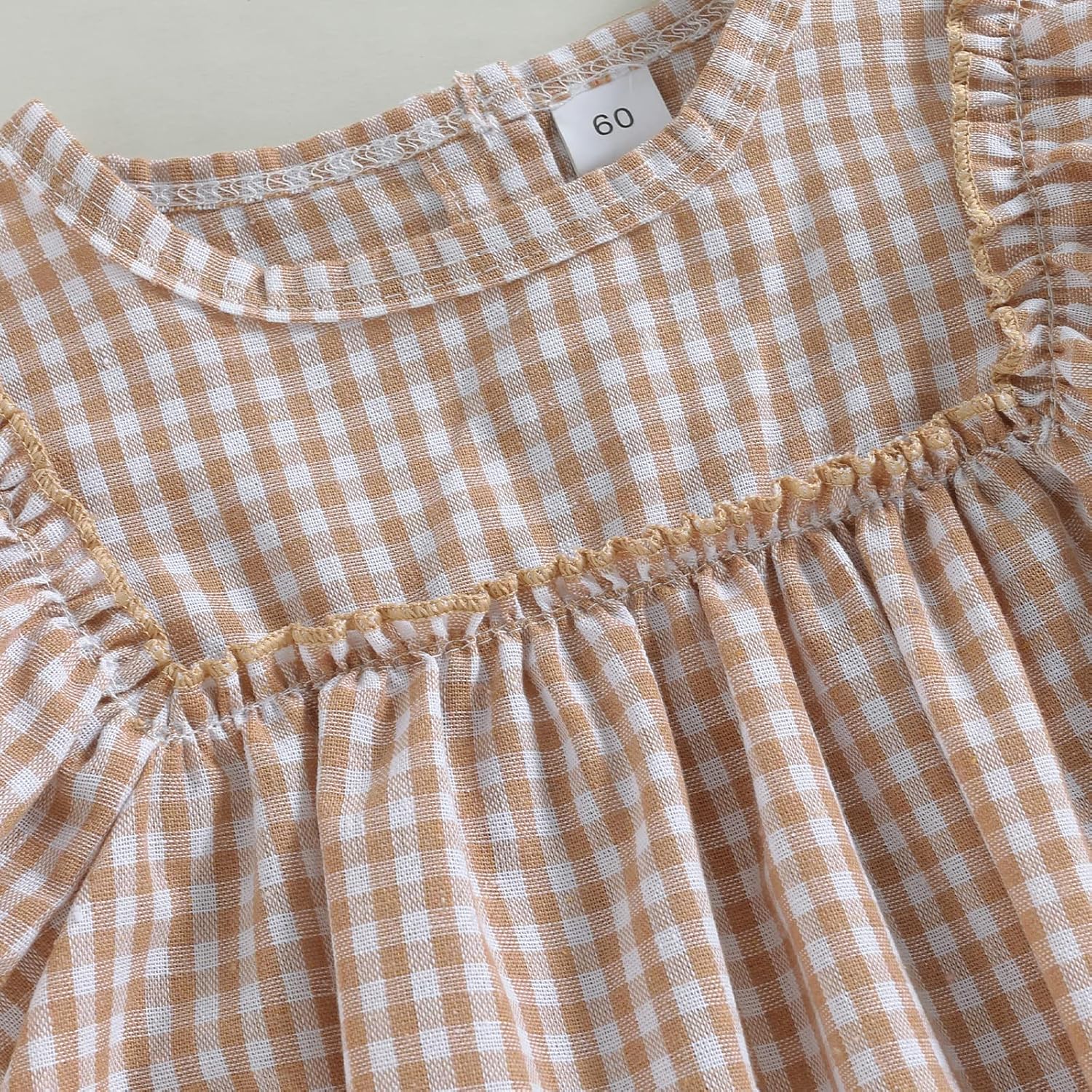 Douhoow Infant Baby Girl Plaid Romper Baby Sweatshirt Romper Ruffle Festival Clothes Fall Winter Outfits with Headband