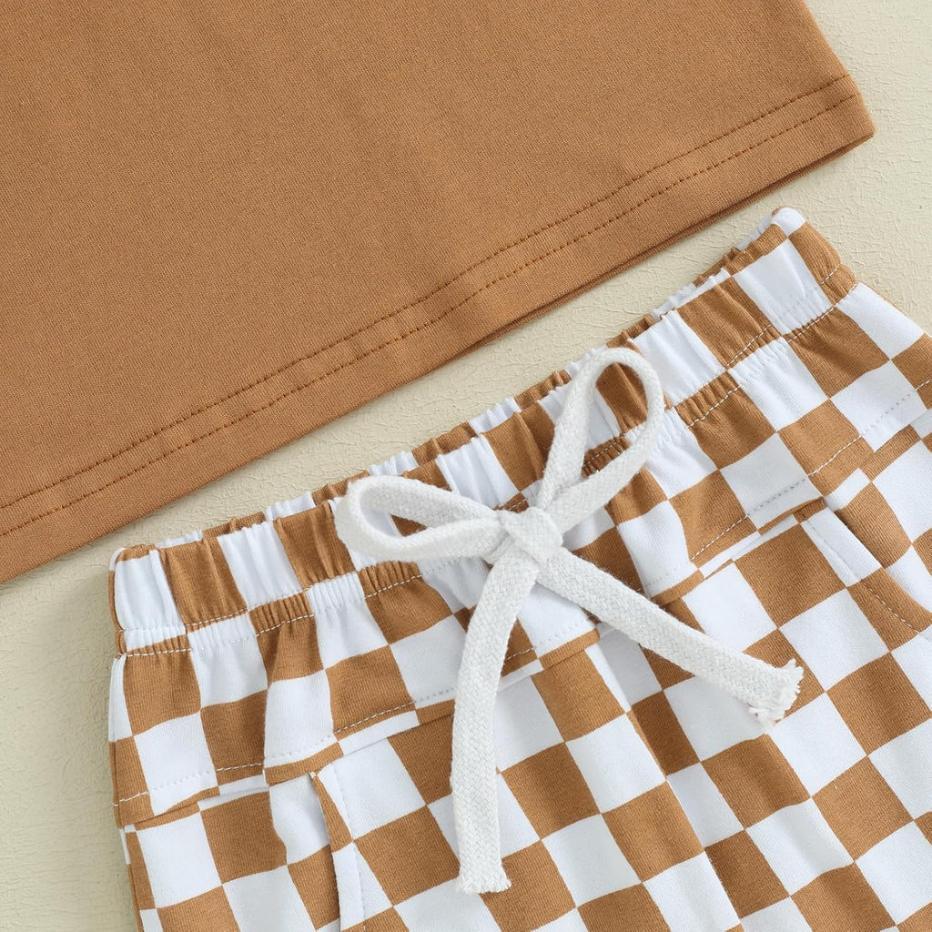 Kupretty Baby Boy Summer Clothes Sleeveless Tank Tops Vest T-Shirt + Casual Shorts Toddler Outfits Set