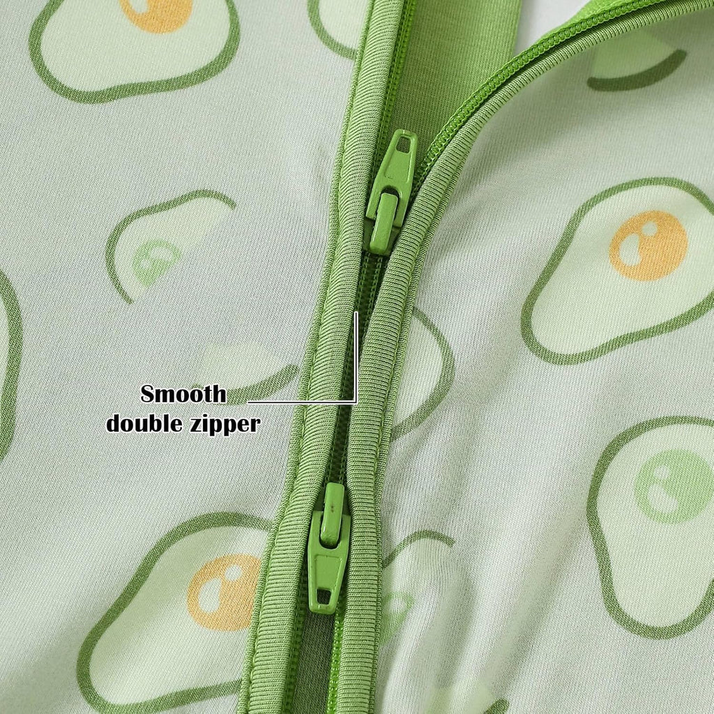 OPAWO Bamboo Baby Pajamas 3 Pack, Double Zipper Bamboo Sleepers for Baby Boy Girl Romper, Toddler Summer Clothes Outfit 0-24M
