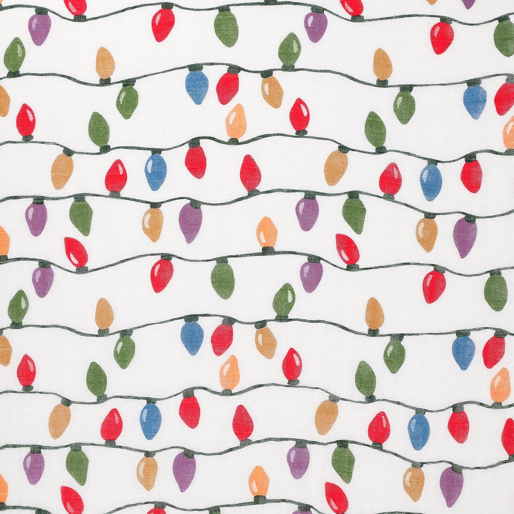 Little Unicorn Christmas Bulbs Cotton Muslin Quilt Receving Blanket | 100% Cotton | Super Soft | Babies and Toddlers | 30" x 40" | Machine Washable