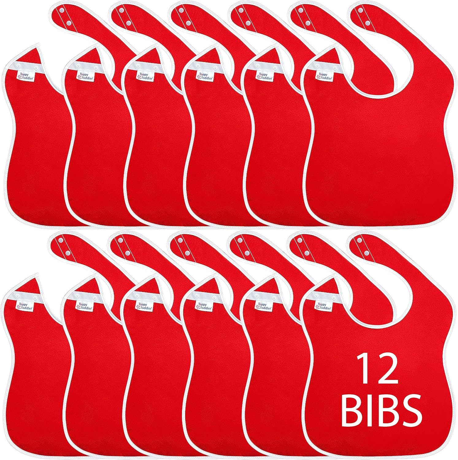 Large Waterproof Bibs Primary Collection - 4pk, 12pk, 48pk