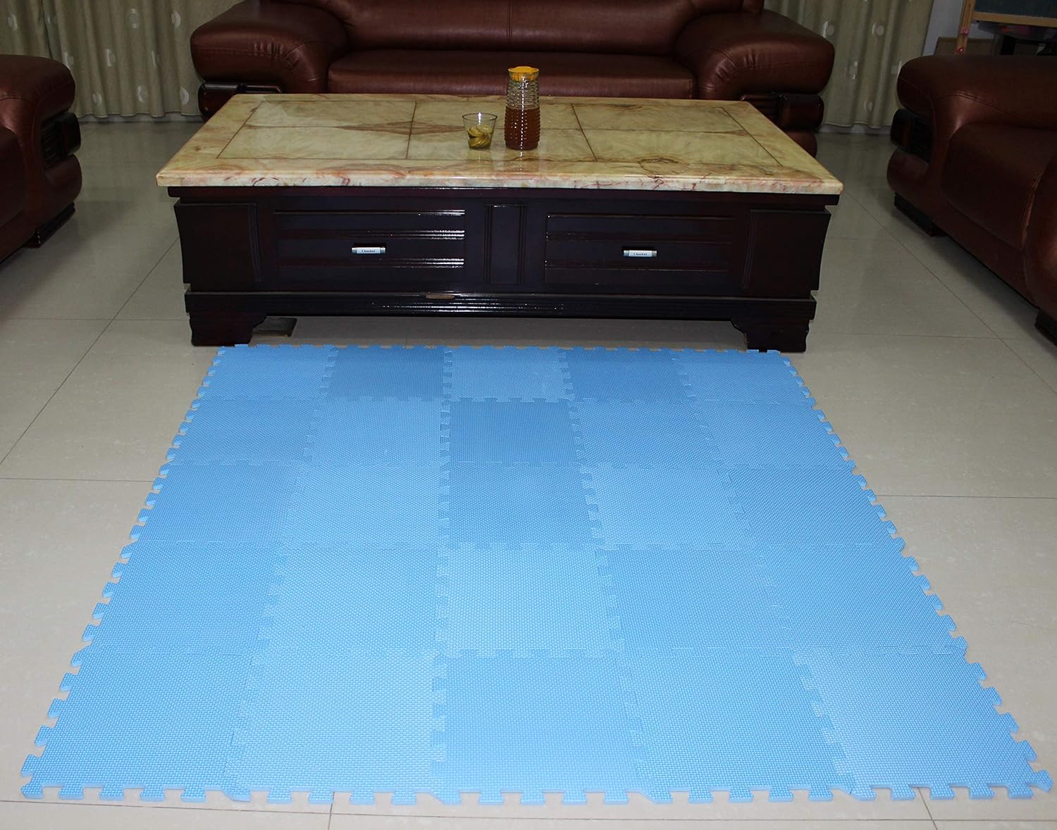 MQIAOHAM® 25 Pieces Puzzle Play Mats, Soft Baby Play Mat, Kids Interlocking Foam Floor Tiles, Toddlers Carpet Playmats G301025-107