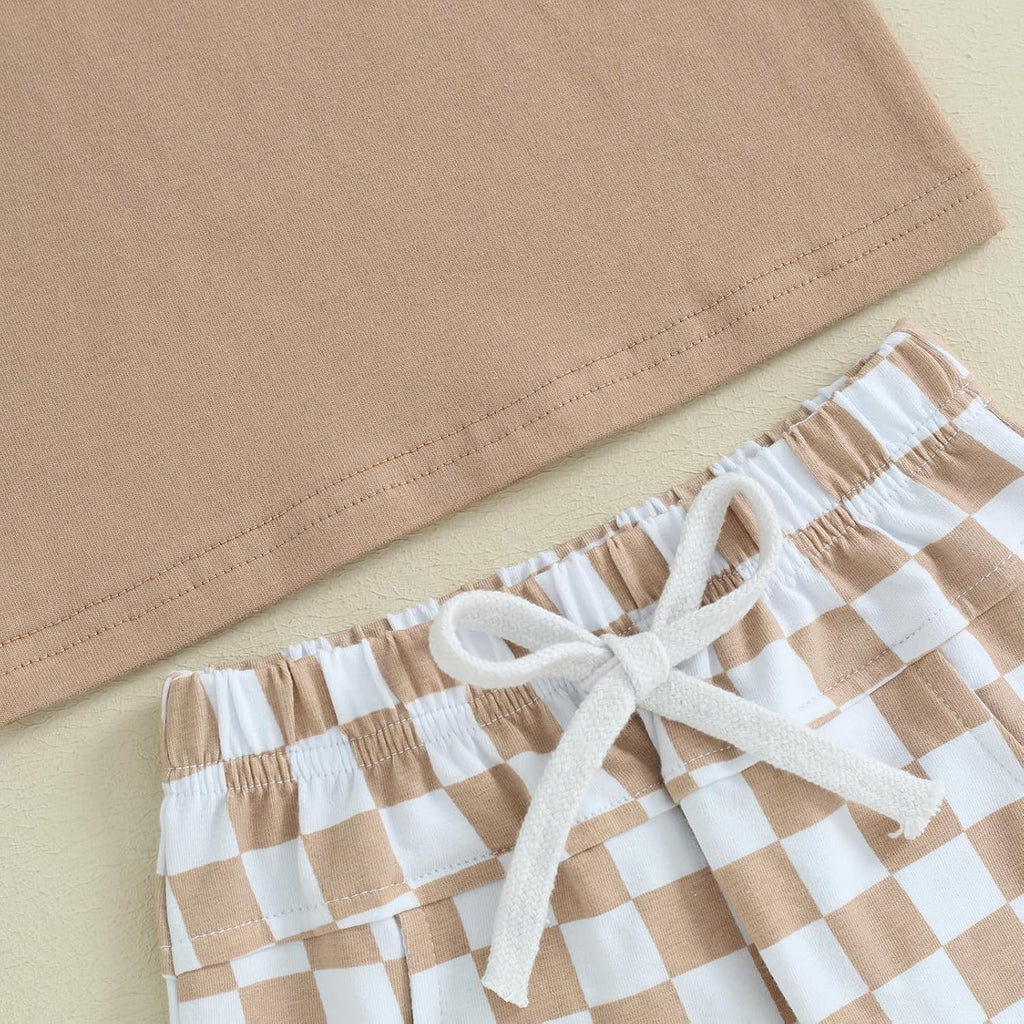 Kupretty Baby Boy Summer Clothes Sleeveless Tank Tops Vest T-Shirt + Casual Shorts Toddler Outfits Set