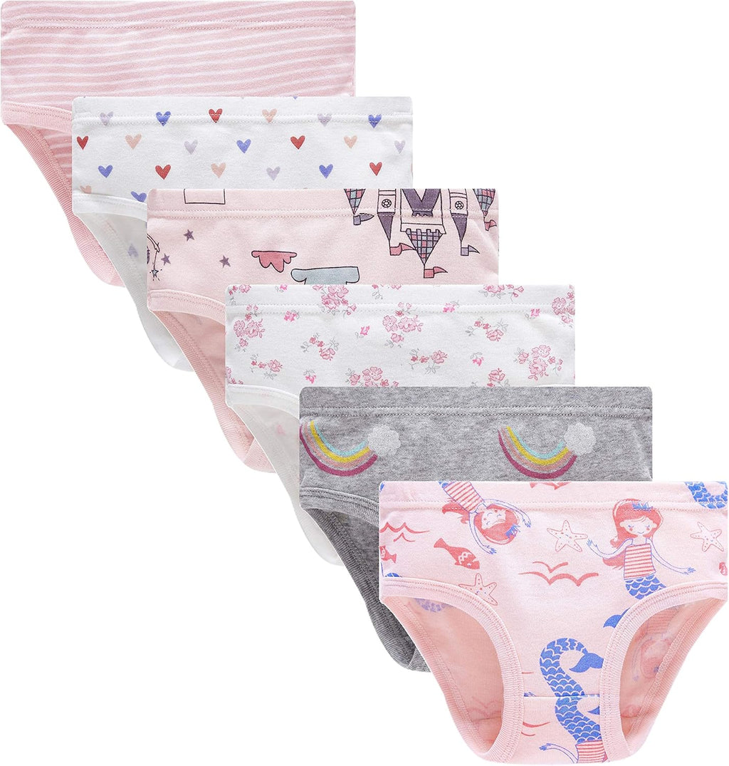 Family Feeling Little Girl Underwear Toddler Panties Big Kids Undies Soft 100% Cotton
