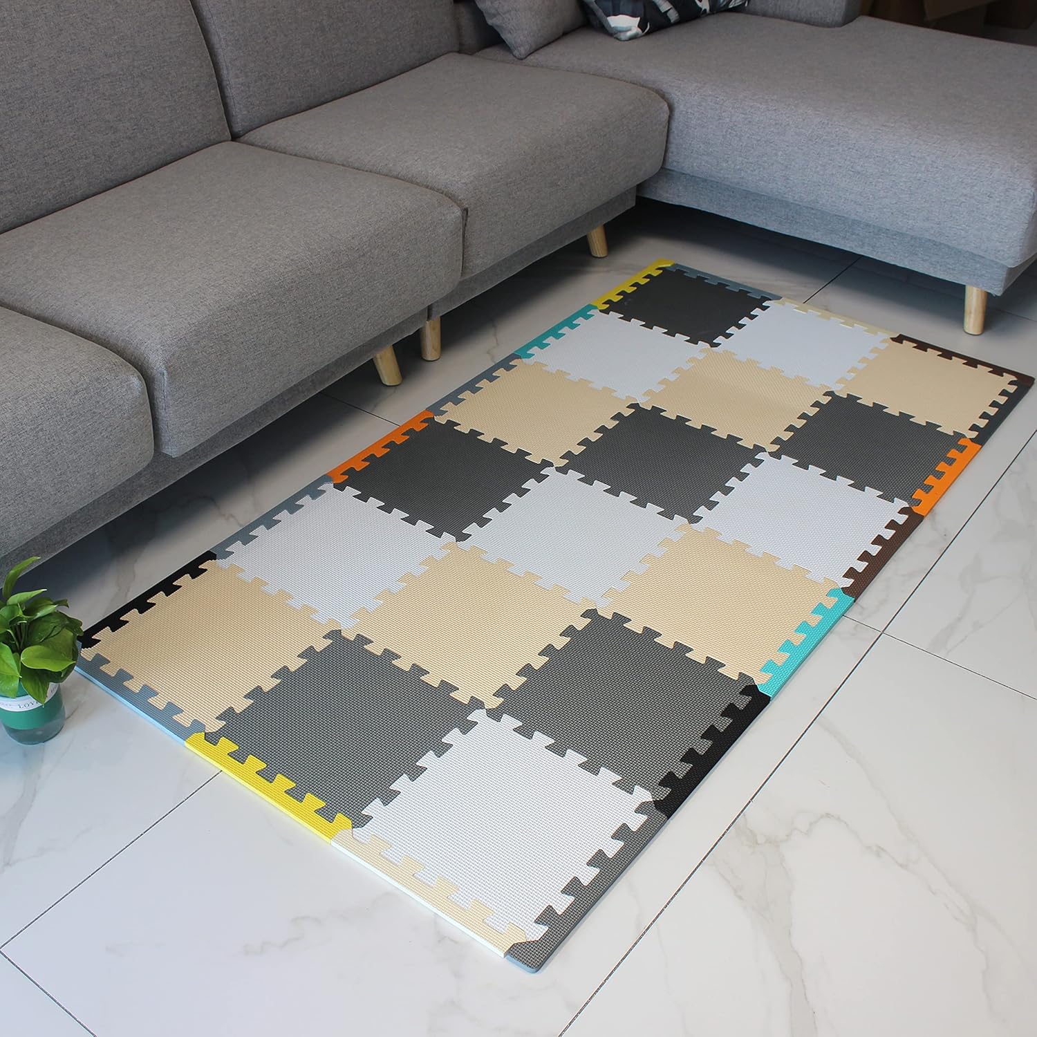 MQIAOHAM® 18Pieces Long Edges (for 18/20 Pieces Puzzle Play mats)