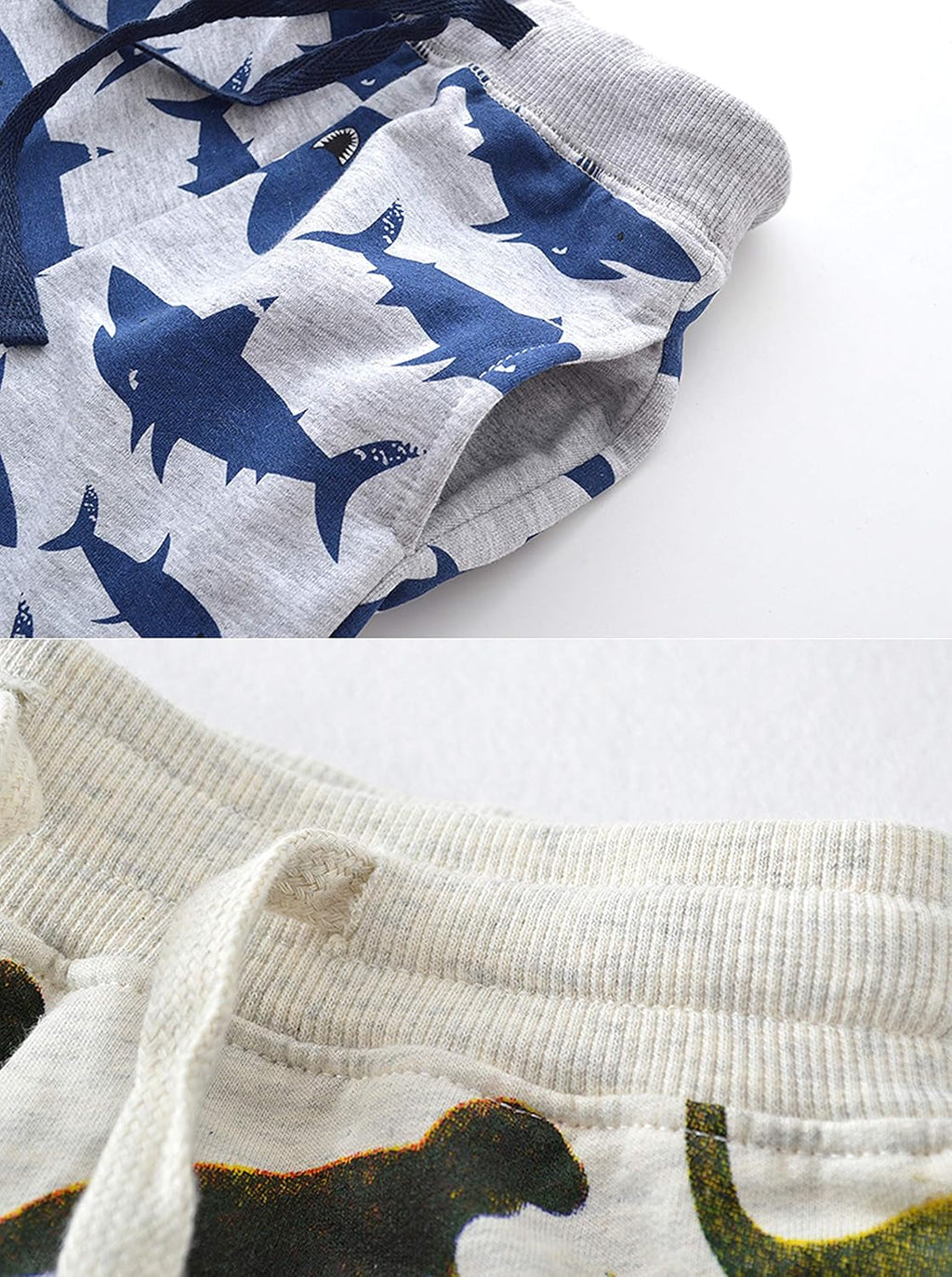 HUAER& Baby Boy's Jogger Pants Dinosaur Car Drawstring Elastic Sweatpants