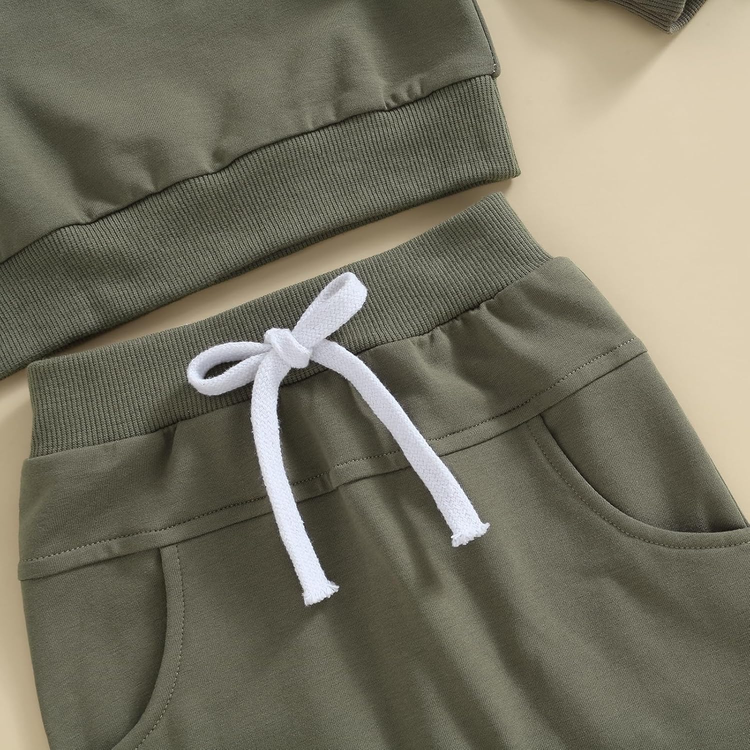 Kupretty Toddler Baby Boy Fall Winter Clothes Color Block Long Sleeve Sweatshirt Pullover Tops + Joggers Pants Outfit Set