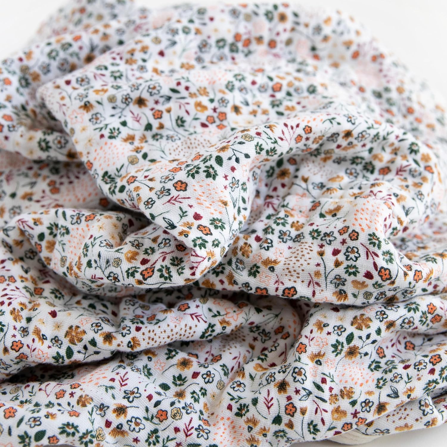 Little Unicorn Original Premium Cotton Quilt | Multi-Layered & Extra-Soft Muslin Fabric |for Babies & Toddlers (Pressed Petals)