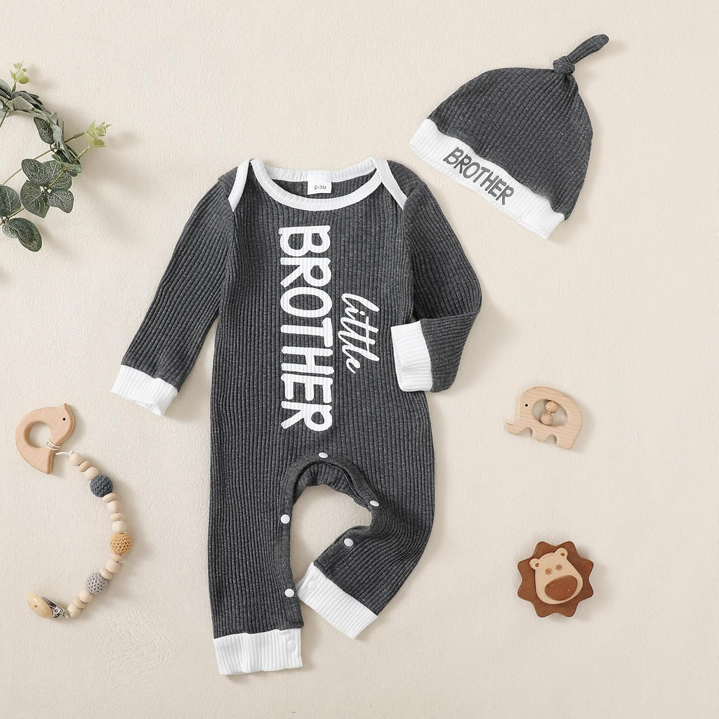 NZRVAWS Baby Boy Clothes Preemie Infant Boy Bear Outfits Jumpsuit Bodysuit Letter Print Romper