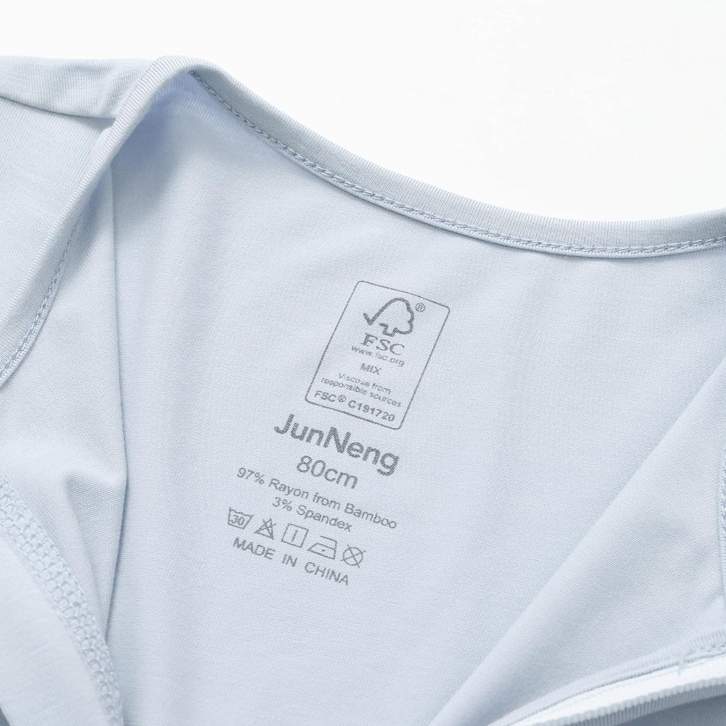 JunNeng Baby Boy Girl 2 Pack Rayon of Bamboo Summer Sleeper Infant Soft Short Sleeve Zipper Footless One-piece Romper