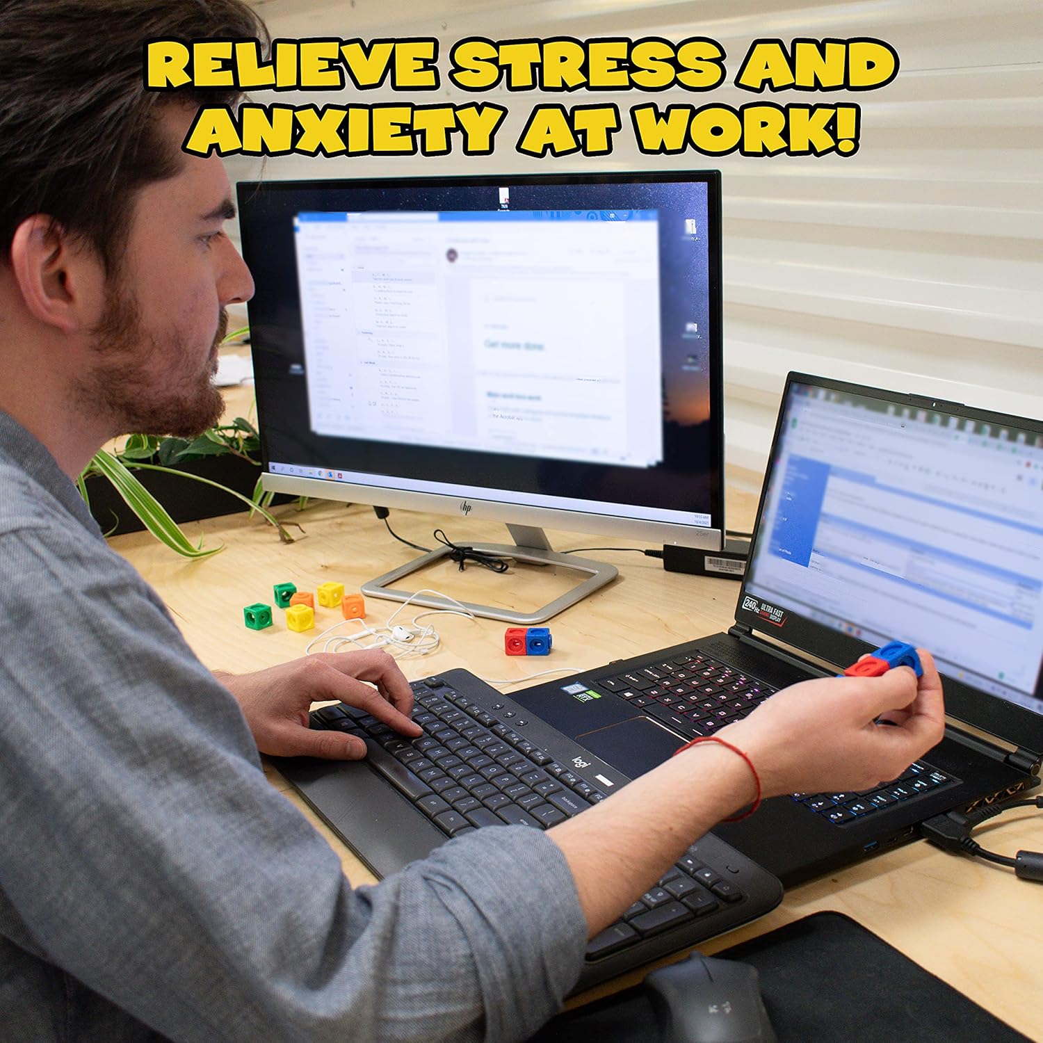 Fidget Cubes, 100 Pack, Fidgets for Kids, Teens, Adults, Sensory Toys for Autistic Children, ADHD, Stress Relief, Anxiety, Party Favors, Stocking Stuffers