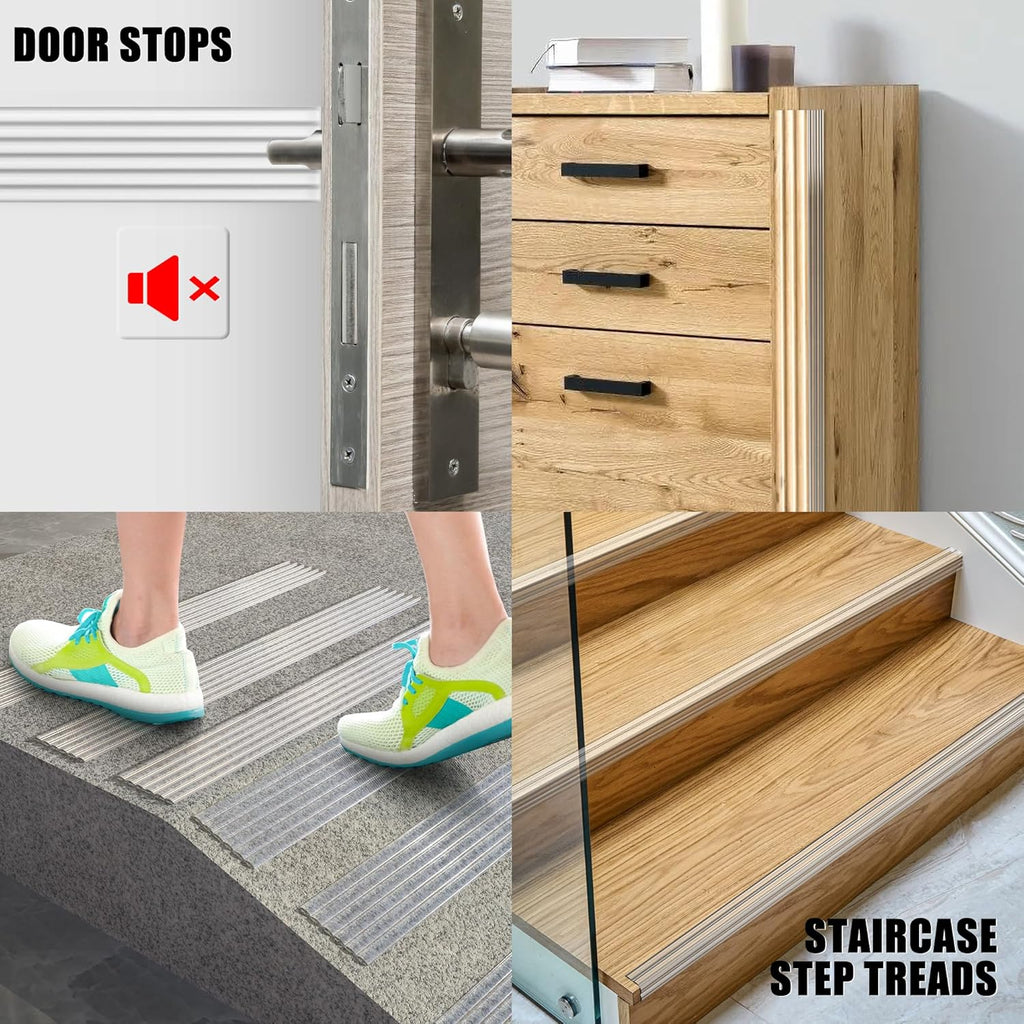 Wall Corner Protector Edge Guard - Peel and Stick Self-Adhesive Wall Trim Moulding, Inside & Outside Corner Molding Trim Caulk Strip for Wall Edge, Ceiling, Countertop – Clear, 1.18INx6FT