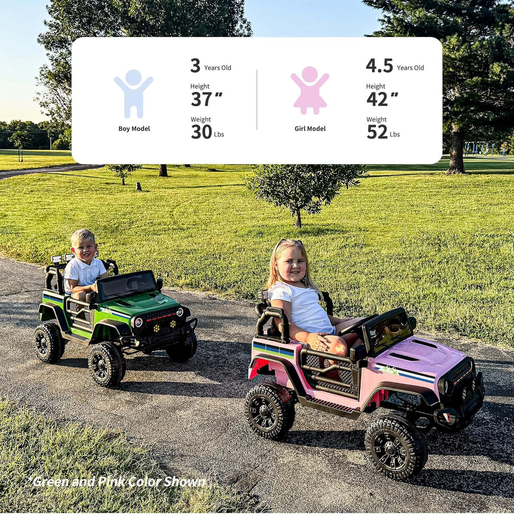 24V Kids Ride on Car, Kids Electric Vehicles Car Ride on Toy Truck for Toddlers w/Remote Control, 400W Motor - Red